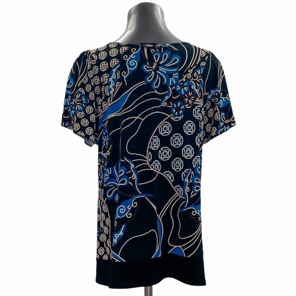 PERSEPTION Women Short Sleeve Abstract Blouse - Picture 2 of 10